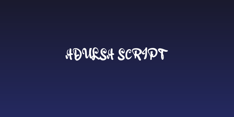Adulsa Script Social Header