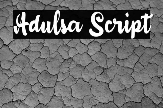 Adulsa Script Font examples