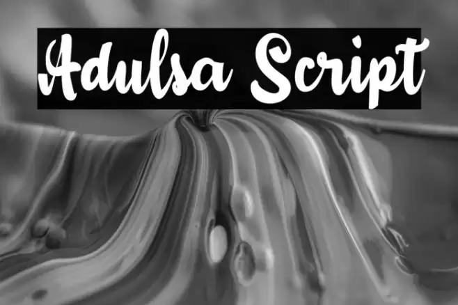 Adulsa Script Font examples