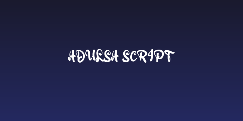 Adulsa Script Social Header