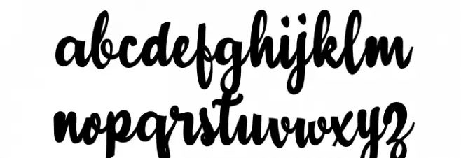 Adulsa Script फ़ॉन्ट लोअरकेस