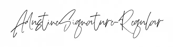 AdustineSignature-Regular  Frei Schriftart Herunterladen