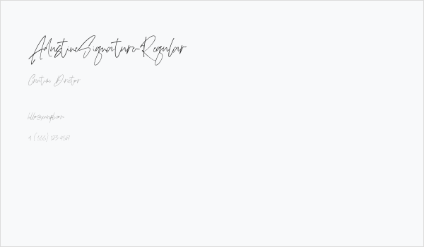 AdustineSignature-Regular Business Card
