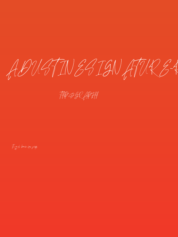 AdustineSignature-Regular Poster