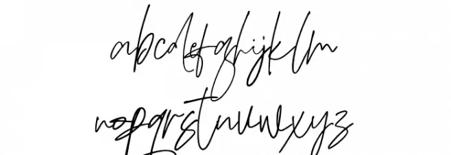 AdustineSignature-Regular फ़ॉन्ट लोअरकेस