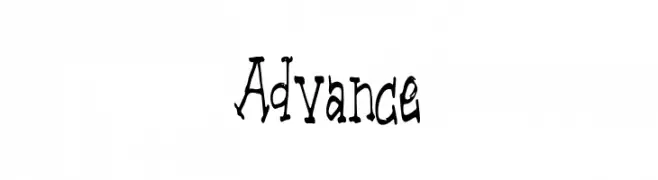 Advance  font caratteri gratis