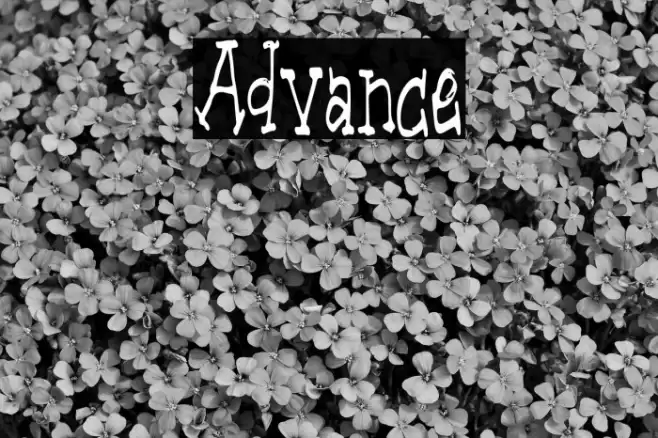 Advance Fonte examples