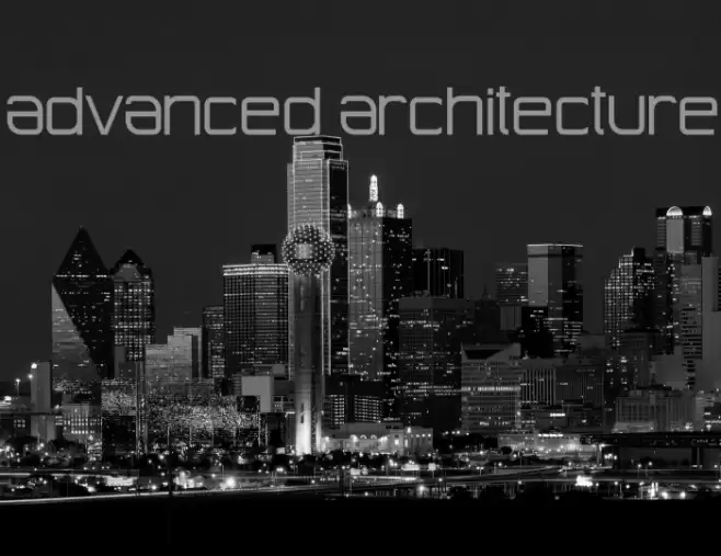 Advanced Architecture Font examples