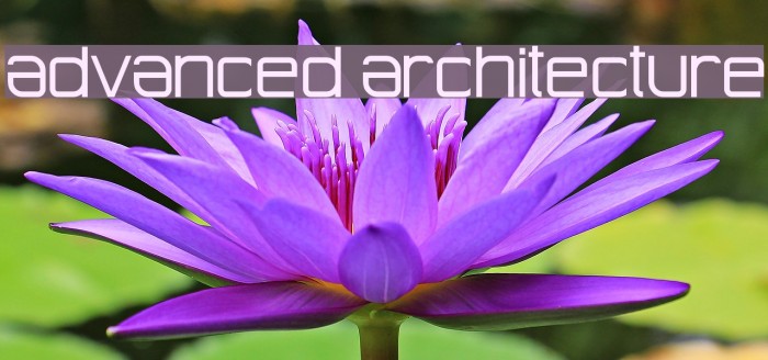 Advanced Architecture Font examples
