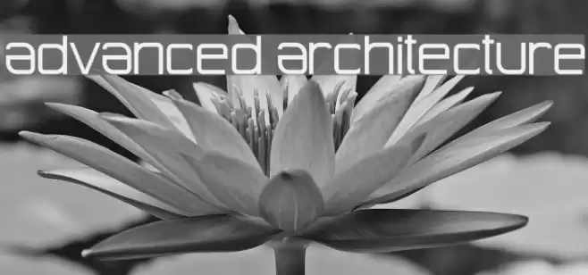 Advanced Architecture Font examples