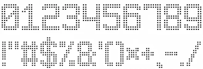 Advanced Dot Digital-7 Font OTHER CHARS