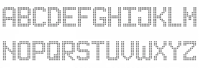 Advanced Dot Digital-7 Schriftart Groß