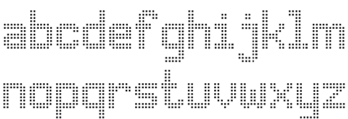 Advanced Dot Digital-7 Font LOWERCASE