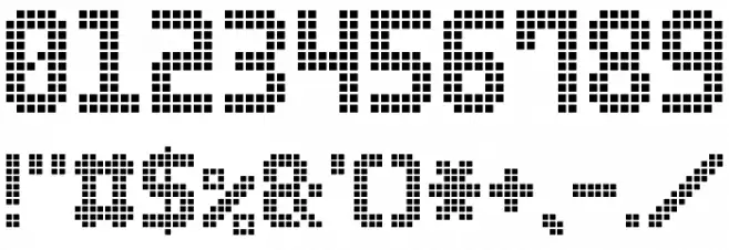 Advanced LED Board-7 フォント その他の文字