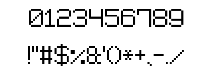 Advanced Pixel-7 Font OTHER CHARS