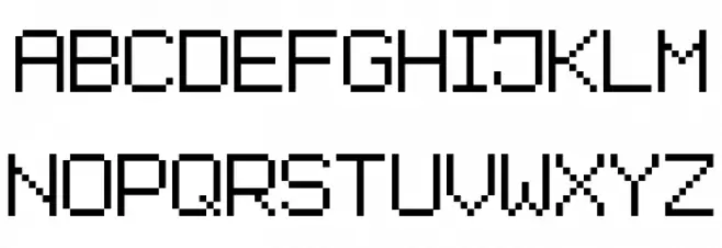 Advanced Pixel-7 Caratteri MAIUSCOLE