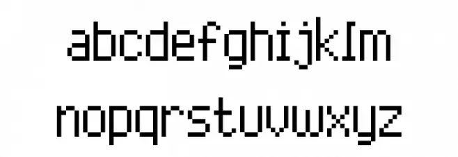 Advanced Pixel-7 Шрифта строчной