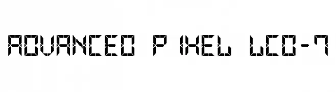 Advanced Pixel LCD-7  नि: शुल्क फ़ॉन्ट्स डाउनलोड