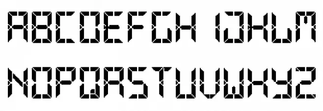 Advanced Pixel LCD-7 Шрифта ВЕРХНИЙ