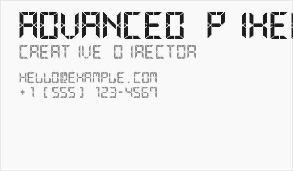 Advanced Pixel LCD-7 Business Card