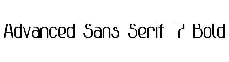 Advanced Sans Serif 7 Bold Font