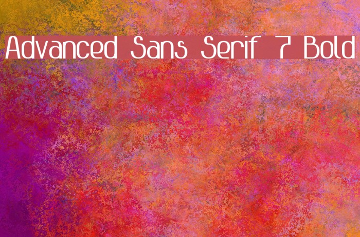 Advanced Sans Serif 7 Bold Font examples
