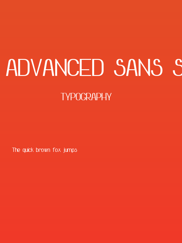Advanced Sans Serif 7 Bold Poster