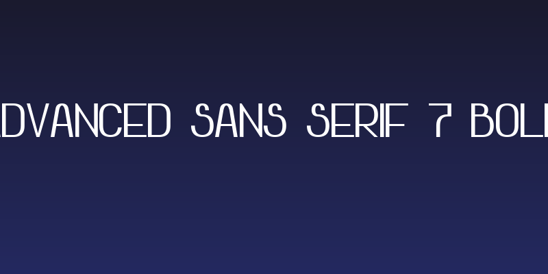 Advanced Sans Serif 7 Bold Social Header
