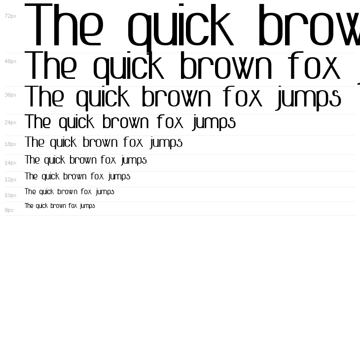 Advanced Sans Serif 7 Bold Waterfall