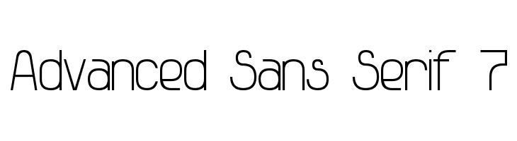 Advanced Sans Serif 7 Font