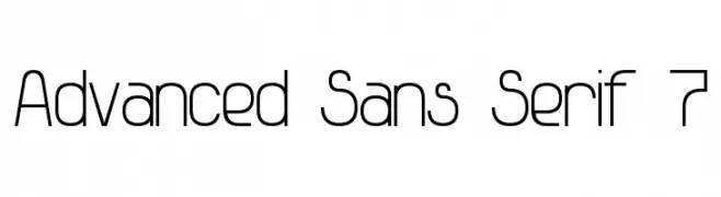 Advanced Sans Serif 7  les polices de caractères gratuit tlcharger