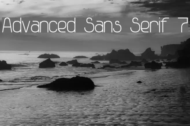 Advanced Sans Serif 7 Font examples