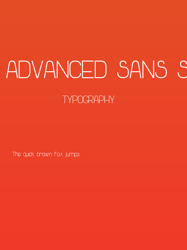 Advanced Sans Serif 7 Poster