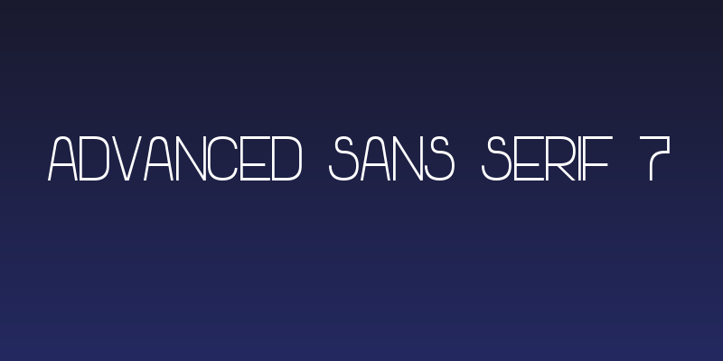 Advanced Sans Serif 7 Social Header