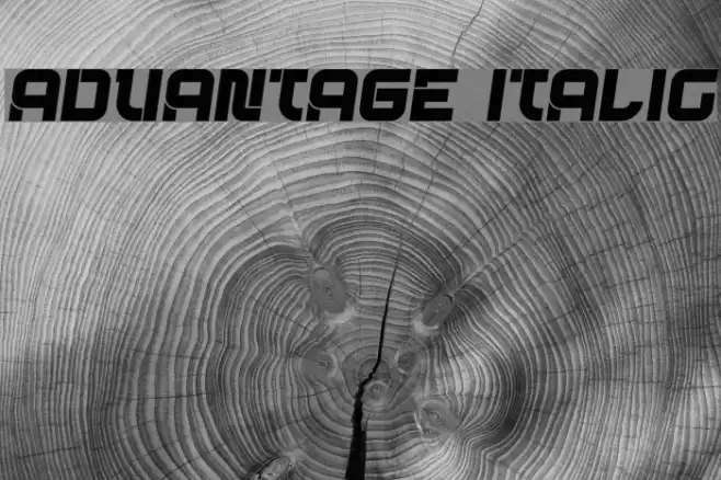 Advantage Italic Font examples