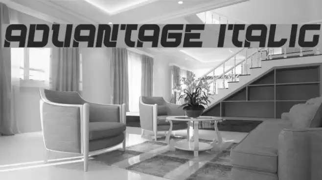 Advantage Italic Font examples