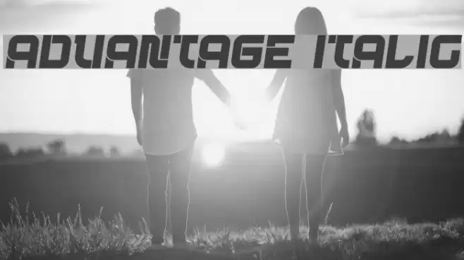Advantage Italic Font examples