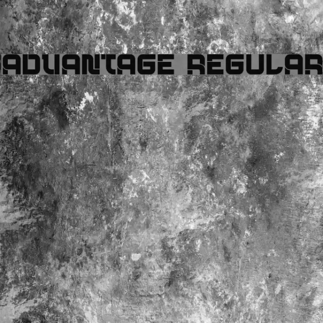 Advantage Regular Font examples