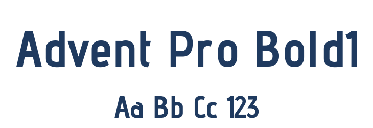 Advent Pro Bold1 Font Preview