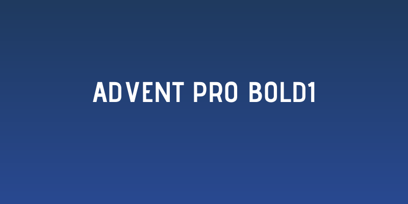 Advent Pro Bold1 Social Header