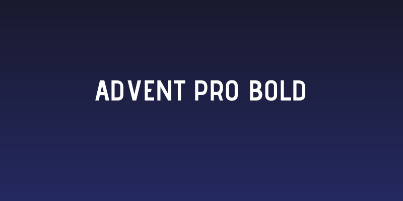 Advent Pro Bold Social Header