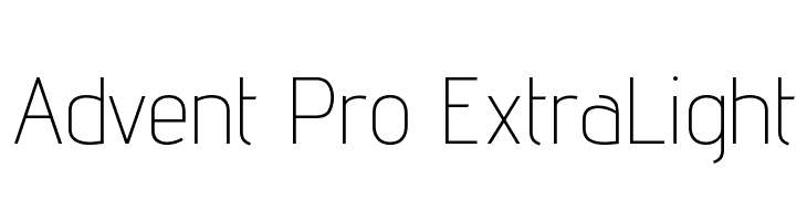 Advent Pro ExtraLight  免费字体下载