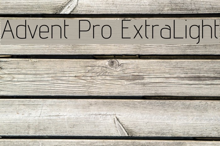 Advent Pro ExtraLight Font examples