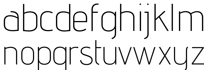 Advent Pro ExtraLight Font LOWERCASE