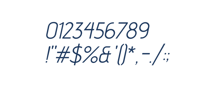 Advent Pro Italic Other Characters