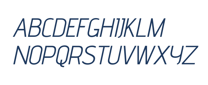 Advent Pro Italic Uppercase
