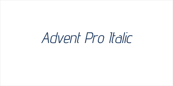 Advent Pro Italic Logo