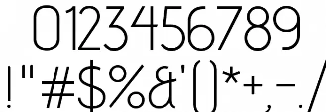 Advent Pro Light Font OTHER CHARS