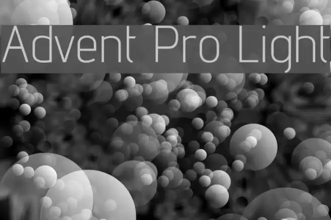 Advent Pro Light Font examples