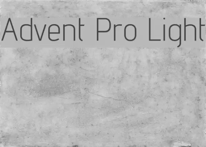 Advent Pro Light Font examples